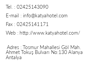 Katya Hotel iletiim bilgileri